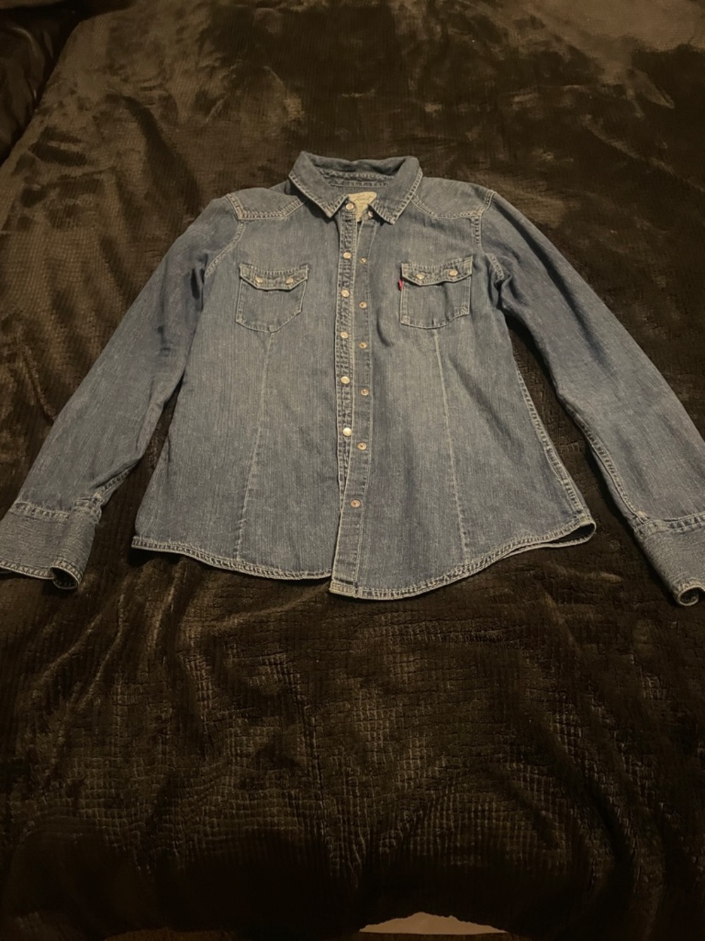 Levi's Dark Blue Denim Shirt with Snap Buttons